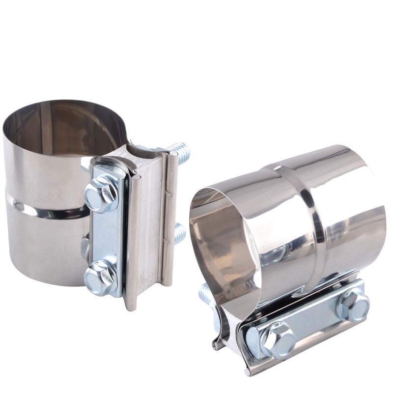 ESPEEDER ZFBB 3.0" Lap Joint Band Clamp Exhaust Clamps Pipe Parts Stainless Steel 2Pcs - Image 1